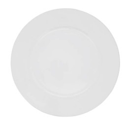 White charger plate